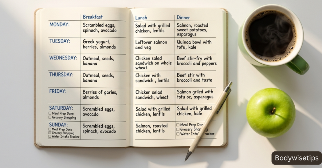 7 day beginner intermittent fasting starter plan week schedule